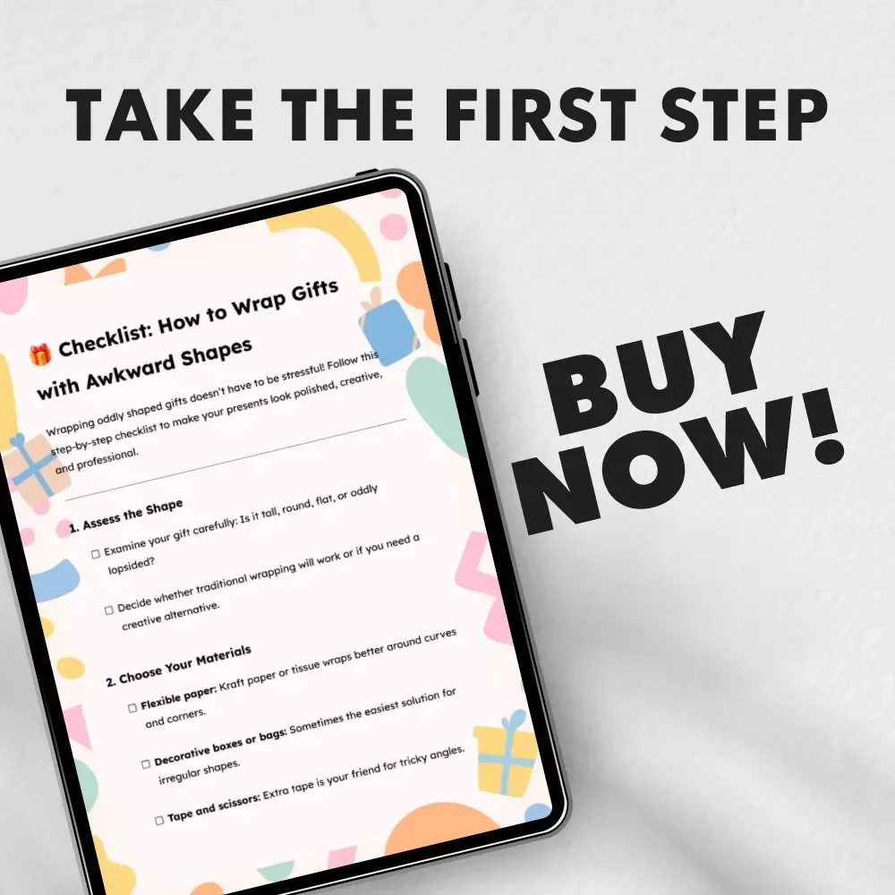 Checklist: How to Wrap Gifts with Awkward Shapes | Printable Gift Wrapping Guide, Holiday Wrapping Tips, Creative Gift Presentation, DIY Wrapping Ideas, Digital Download eBook