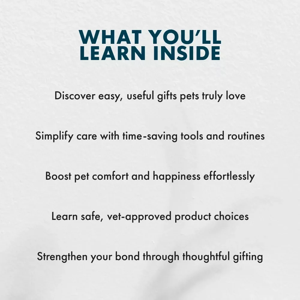 Practical Gifts for Your Pets | Digital eBook for Pet Owners | Practical Gifts for Pets Guide | Thoughtful Pet Gift Ideas for Comfort, Play, Grooming, Feeding & Safety