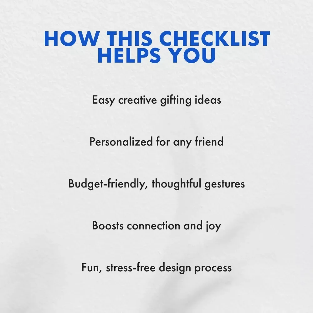DIY Voucher Checklist for Friends | Printable Gift Idea | Best DIY Gift Vouchers for Friends | Fun, Thoughtful & Easy Digital Download