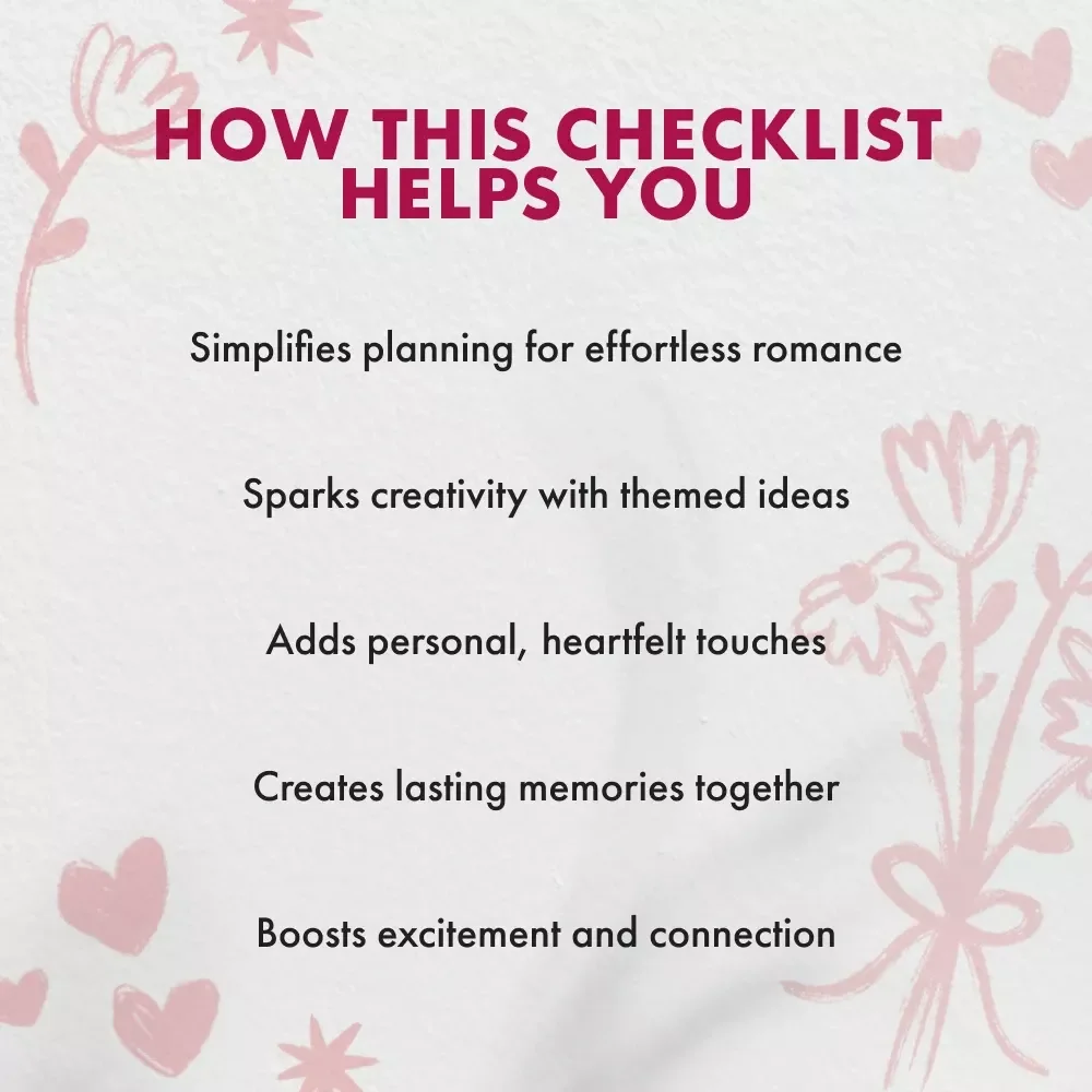 Date Night Magic Checklist | Printable Digital Download for Couples | Romantic Guide & what to include in a date night gift certificate | Perfect Valentine’s, Anniversary, or Surprise Gift Idea