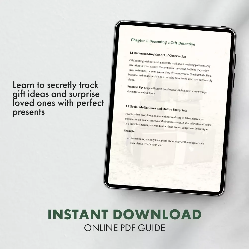 The Secret Wishlist: How to Track Gift Ideas Without Asking | Digital Gift-Giving Guide for Thoughtful Shoppers, Partners & Friends | Learn How to Track What Gifts Someone Wants Without Asking