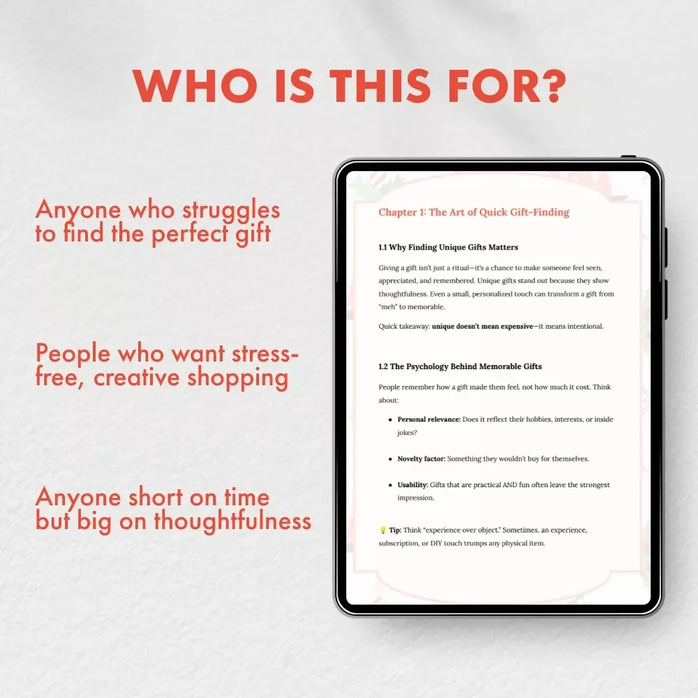 How to Find Unique Presents Fast Without the Stress | Instant Digital Guide for Effortless, Thoughtful Gift-Giving | Learn How to Find Unique Gifts Quickly for Any Occasion