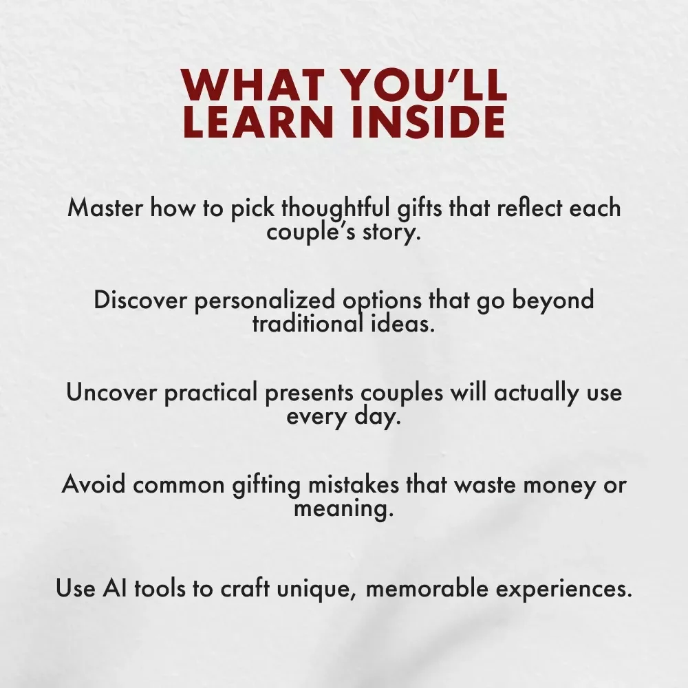 Thoughtful Ideas & Creative Gifts for Couples | Engagement Gifts for Couples | Digital eBook for Meaningful, Personalized & Unique Gift Inspiration