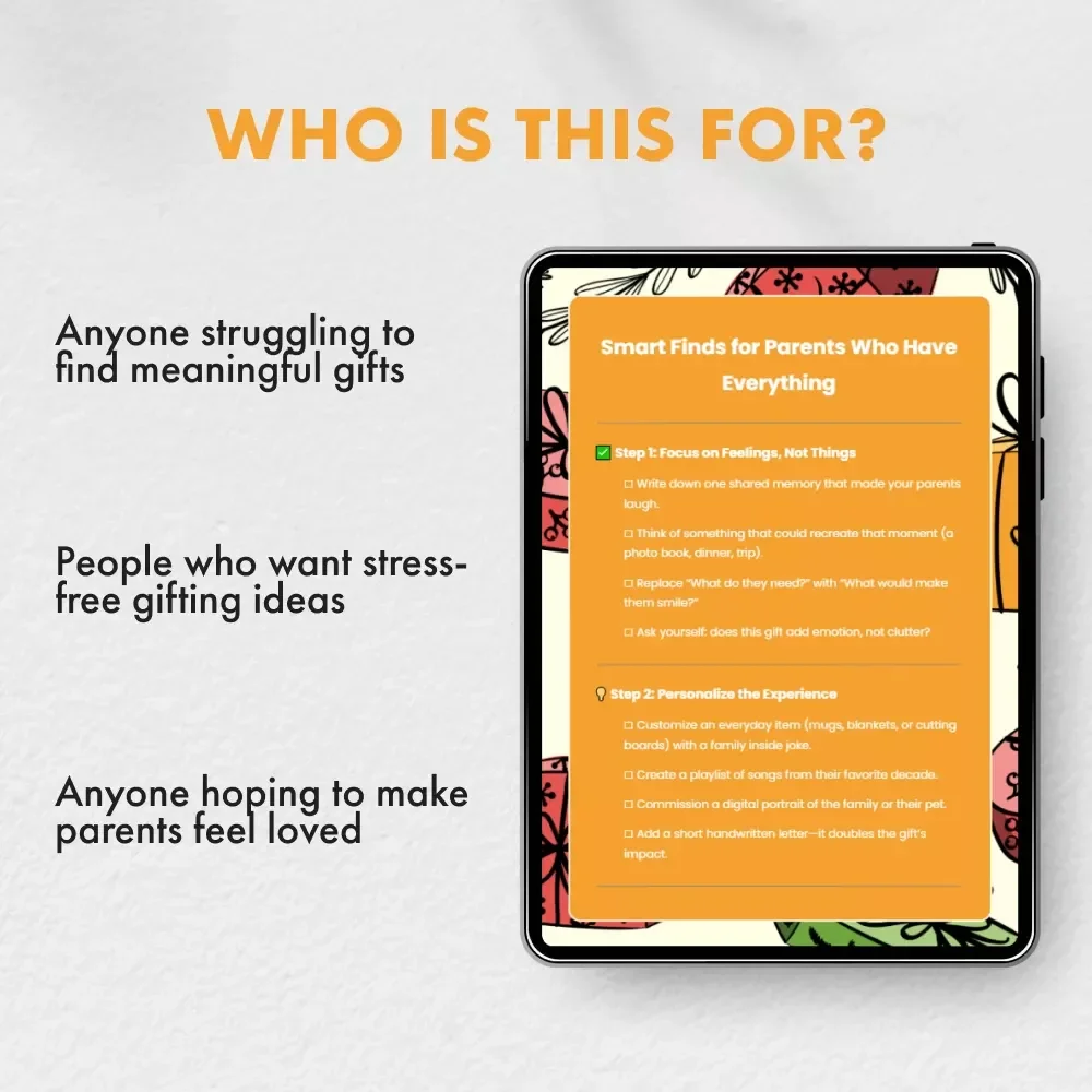 Smart Finds for Parents Who Have Everything | Printable Checklist | Meaningful Gift Ideas & Digital Download | What to Buy for Parents Who Have Everything