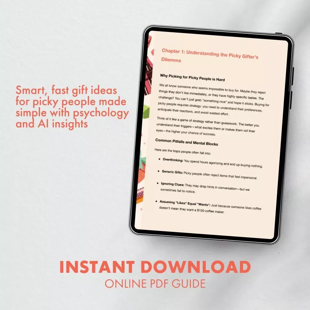 The Picky Person Problem: Quick Gift Solutions That Work | Instant Download eBook for Stress-Free Gifting | Perfect for Last-Minute Shoppers Wondering What to Buy Someone Who Is Picky Quickly