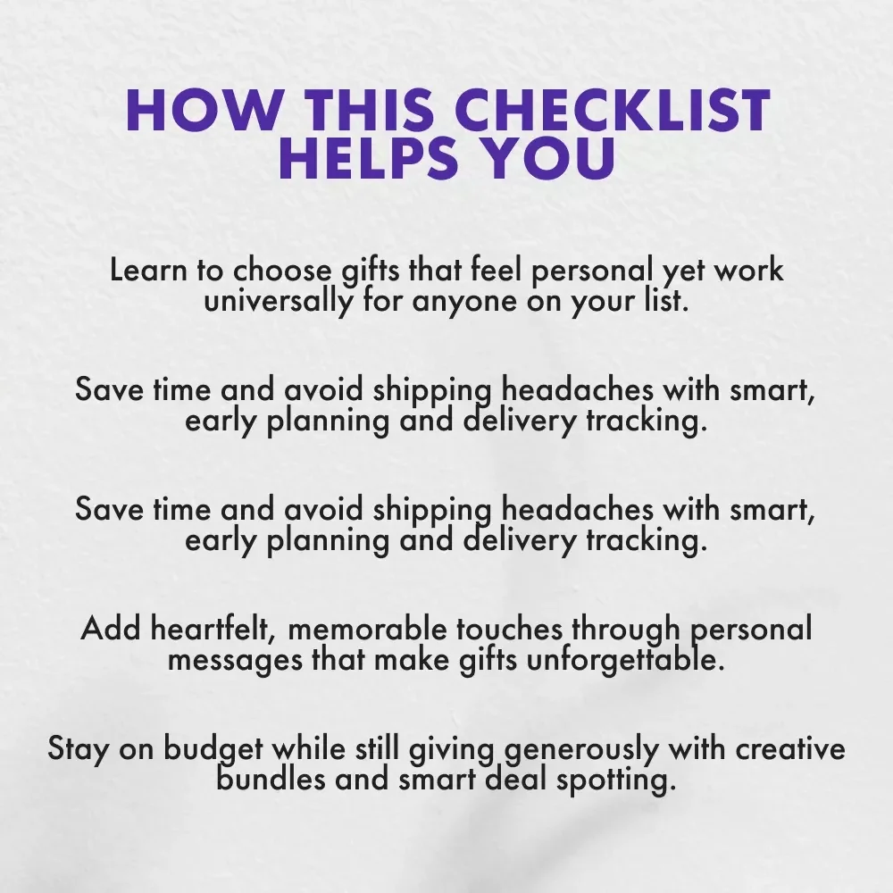 Holiday Harmony Gift Finder | Printable Holiday Gift Checklist | How to Pick Gifts for Distant Relatives for Holidays | Thoughtful Family Gift Ideas Guide