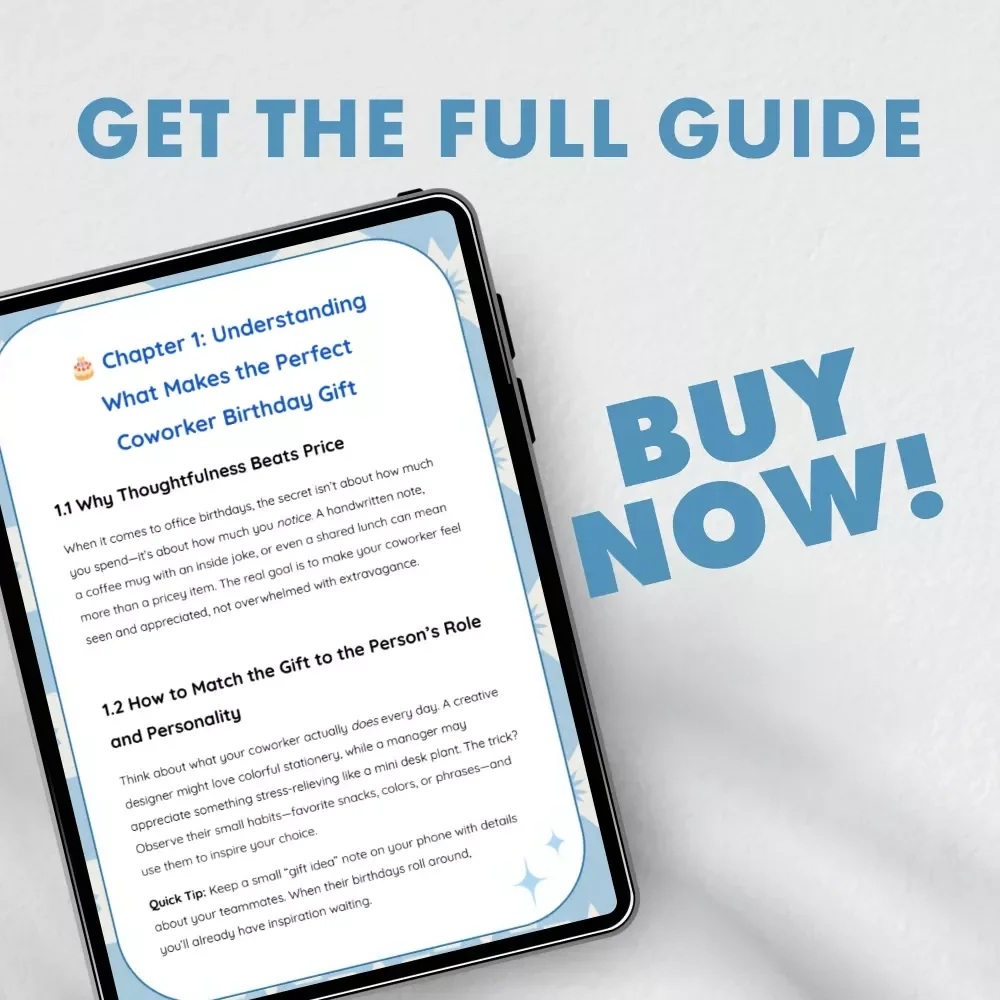 Gift Smarts for the Office | Digital Guide with Tips for Gifts for Coworkers for Birthdays | Thoughtful & Creative Office Birthday Gift Ideas