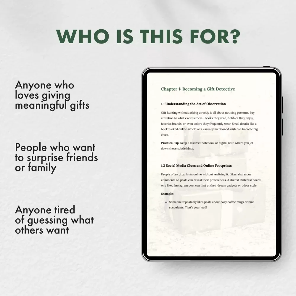 The Secret Wishlist: How to Track Gift Ideas Without Asking | Digital Gift-Giving Guide for Thoughtful Shoppers, Partners & Friends | Learn How to Track What Gifts Someone Wants Without Asking