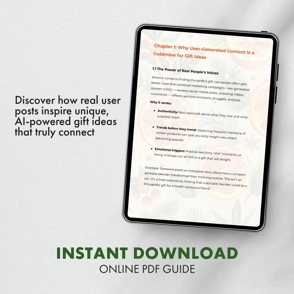 Finding Gift Ideas in User-Generated Content | Digital Guide for Gift Discovery | Learn what to look for in user-generated content to discover gift ideas, analyze trends, and turn insights into perfect presents