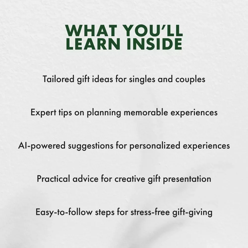 Choosing Perfect Experiential Gifts for Singles & Couples - Ultimate Guide for Memorable Experiences
