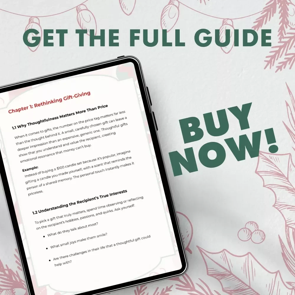 Heartfelt Gifts, Smart Budget: A Guide to Thoughtful Giving | How to Pick a Thoughtful Gift on a Budget | Meaningful Gift Ideas for Every Occasion | Digital Download eBook for Mindful Givers