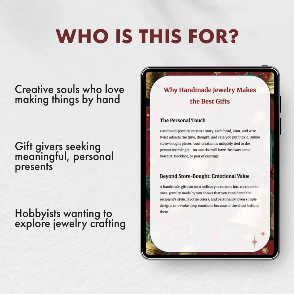 Easy Homemade Jewelry Gifts | DIY Jewelry Making eBook for Beginners | Learn How to Make Easy Homemade Jewelry to Give as a Gift | Beading, Wire Wrapping & Personalized Gift Ideas