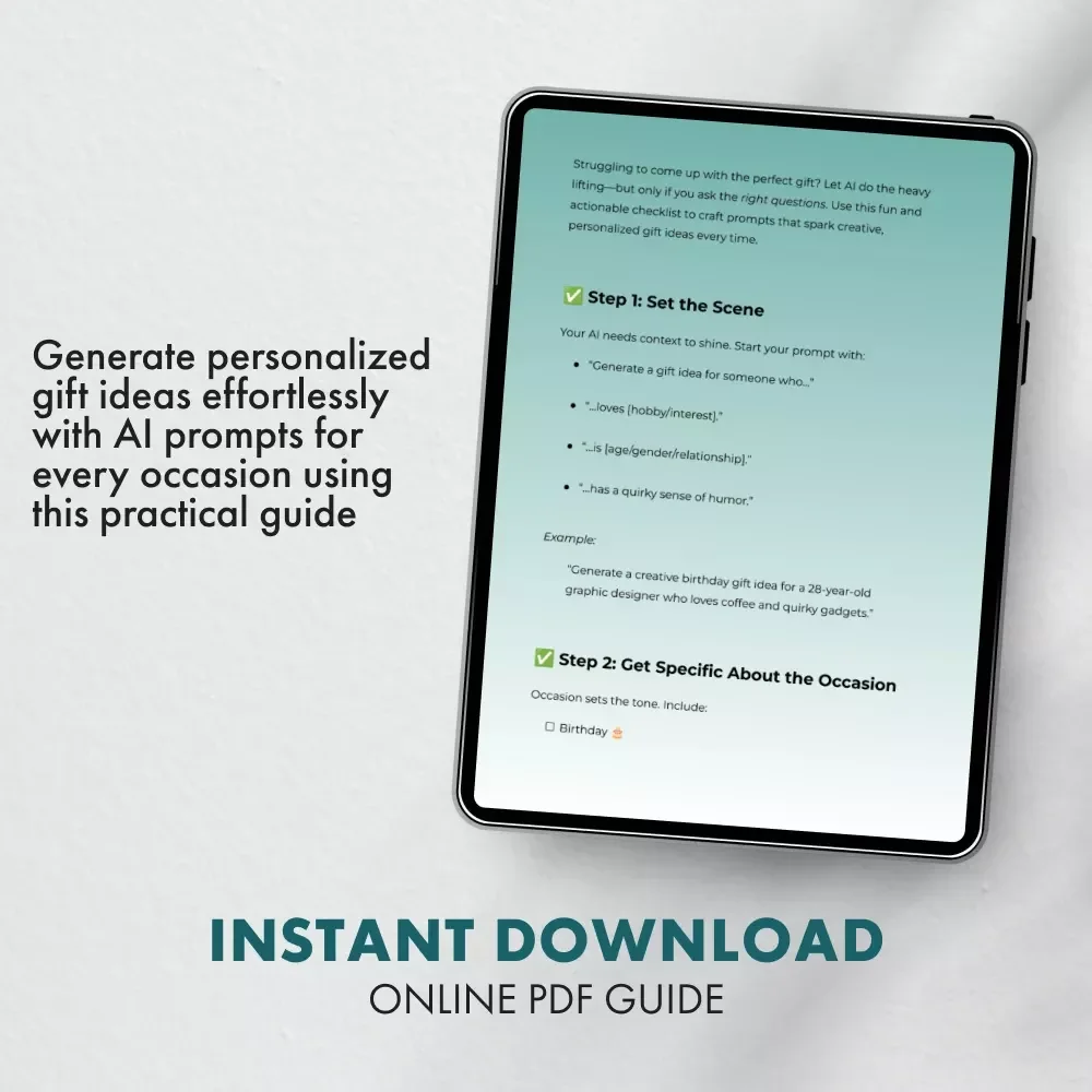 The Ultimate AI Gift Idea Prompt Checklist: Perfect Personalized Gift Ideas Every Time