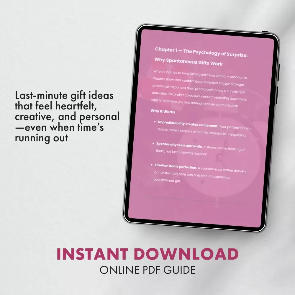 Meaningful Gifts When Time’s Running Out | Best Last-Minute Gifts for Your Partner | Digital eBook Guide
