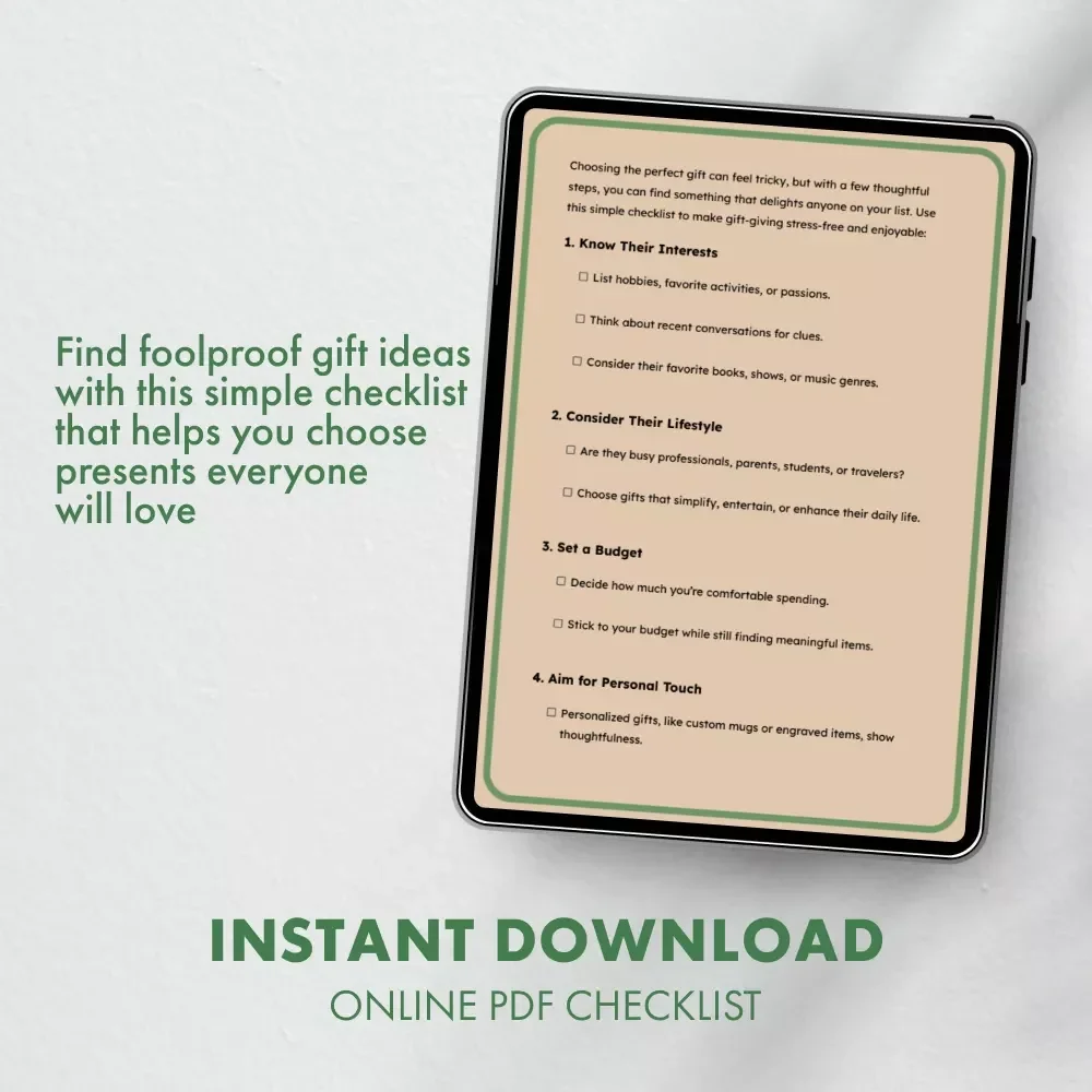Checklist: How to Pick Gifts Everyone Will Like | Digital Download Gift Guide for Easy, Thoughtful, and Personalized Gift Giving