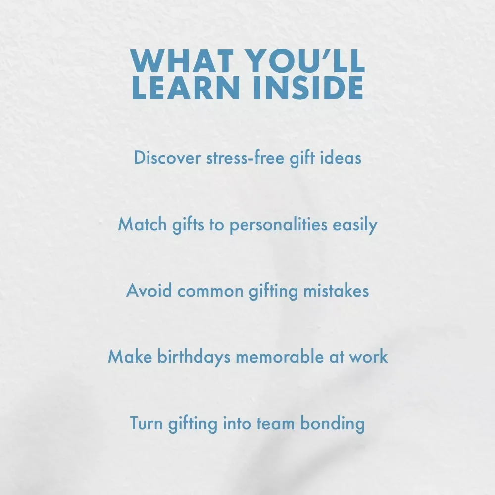 Gift Smarts for the Office | Digital Guide with Tips for Gifts for Coworkers for Birthdays | Thoughtful & Creative Office Birthday Gift Ideas
