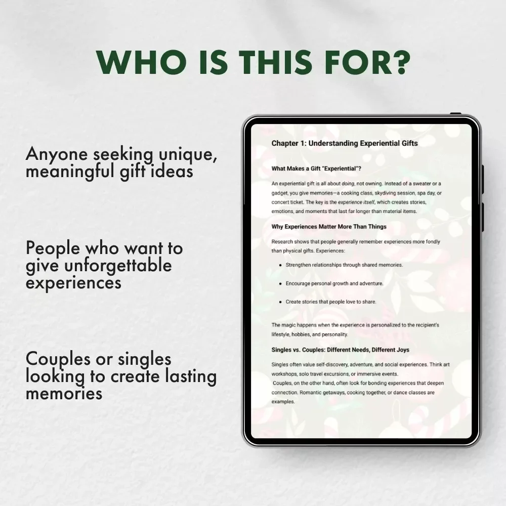 Choosing Perfect Experiential Gifts for Singles & Couples - Ultimate Guide for Memorable Experiences