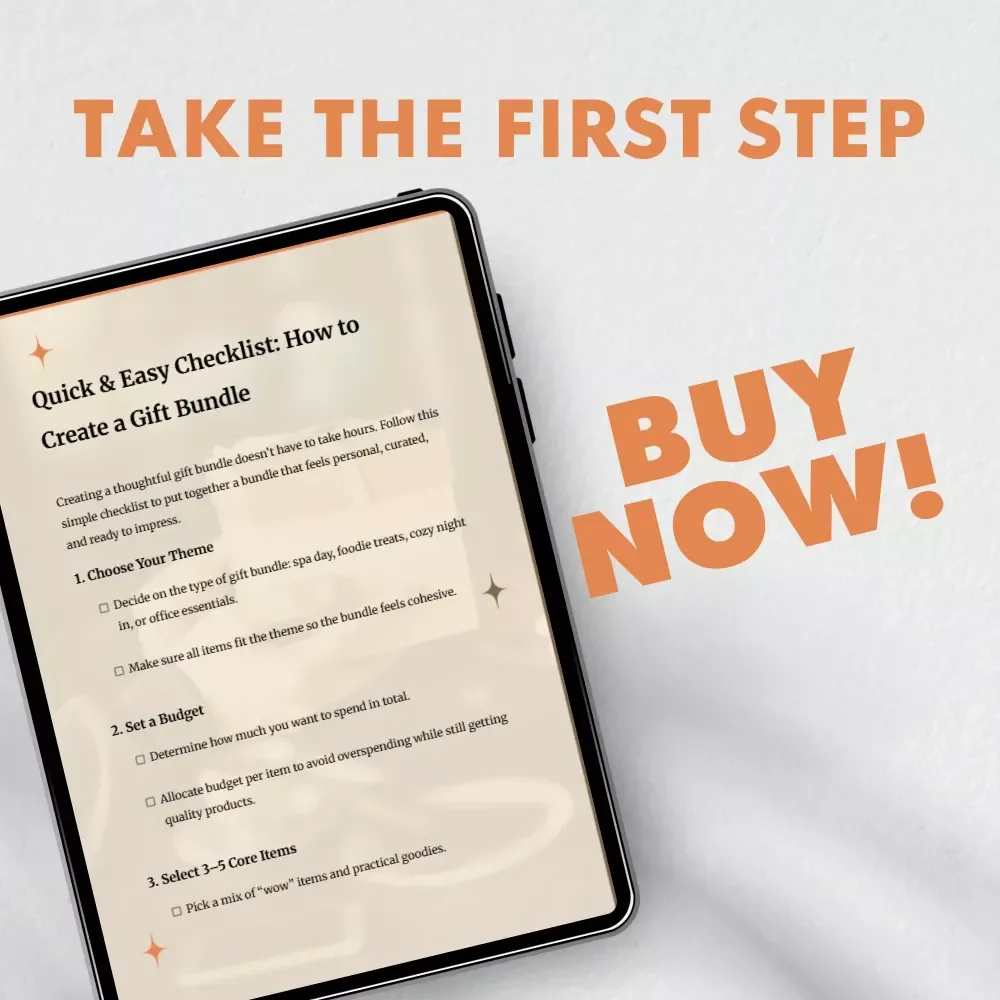 Quick & Easy Checklist: How to Create a Gift Bundle | Printable Digital Download | Step-by-Step Guide for Creating Stunning Gift Sets Quickly