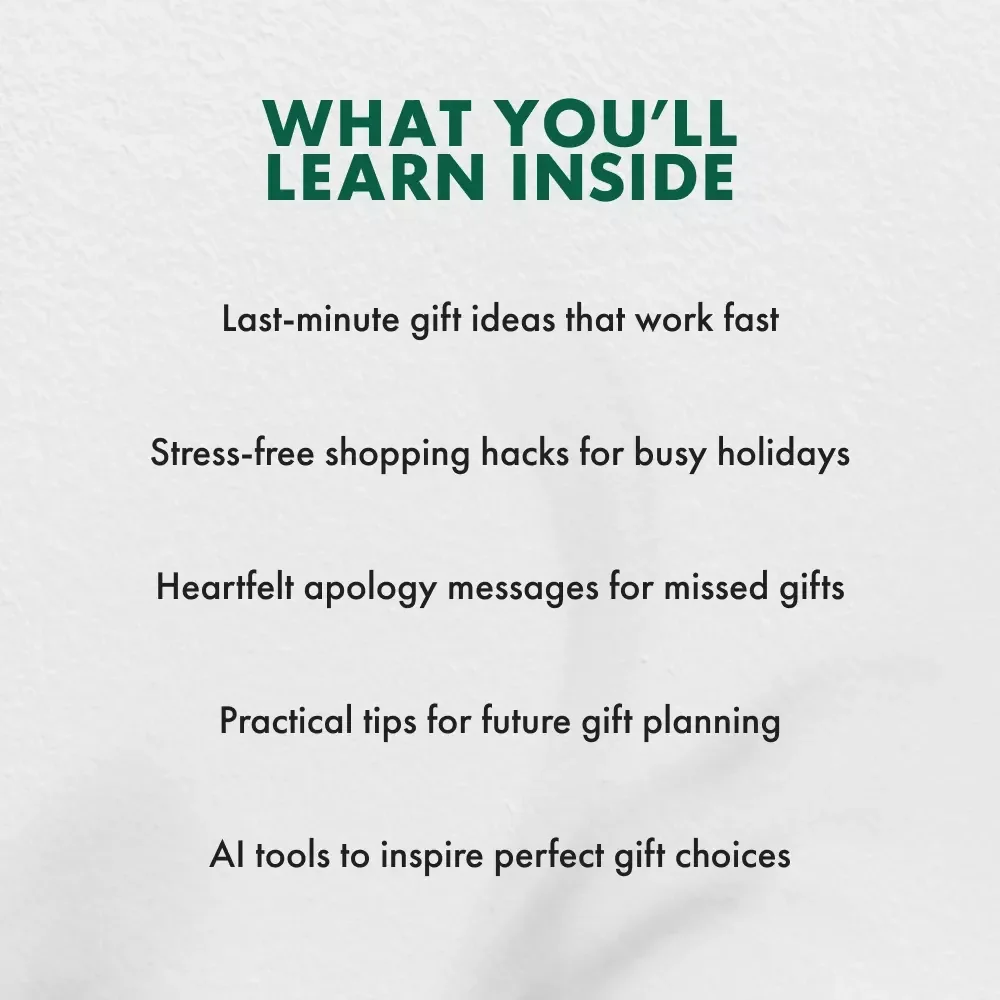 Oops! Forgot the Gift? A Survival Guide for Holiday Emergencies – Last-Minute Holiday Gift Ideas & Stress-Free Solutions