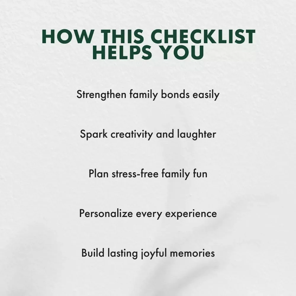 The Family Fun Voucher Blueprint | Printable Family Experience Voucher Guide | DIY Family Activity Checklist | Digital Download for Parents & Kids