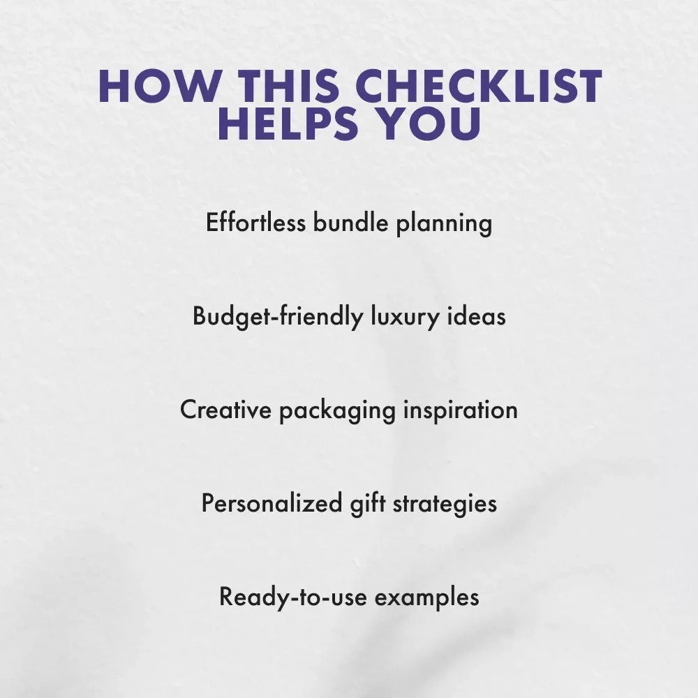 Checklist: Best Ways to Combine Gifts in a Bundle | Digital Download for Creative Gift Bundling Ideas, Themed Gift Sets & Thoughtful Present Inspiration