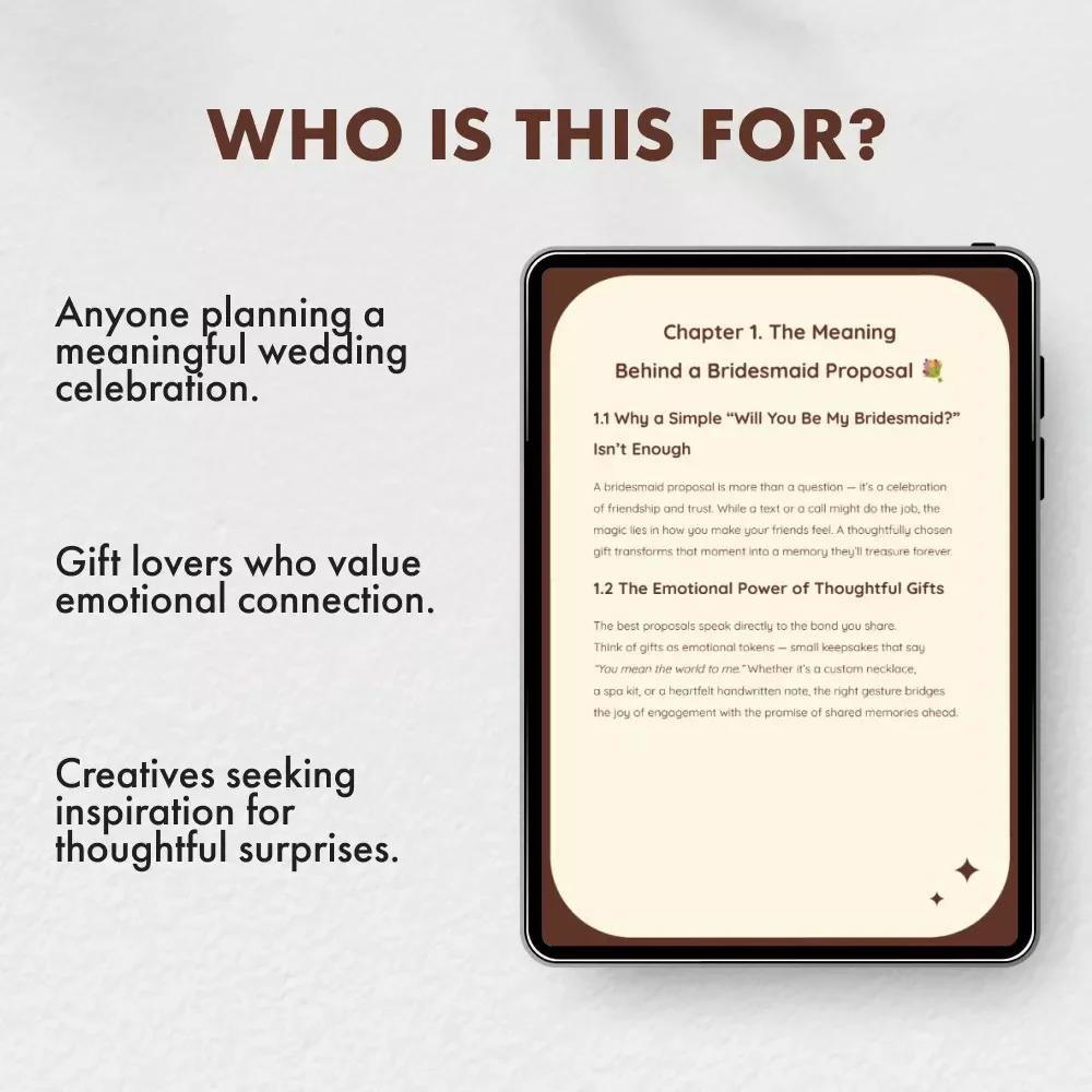 From Bestie to Maid of Honor | Digital Guide for Meaningful Bridesmaid Proposal Gifts | Thoughtful eBook for Creative Gift Ideas & Emotional Planning