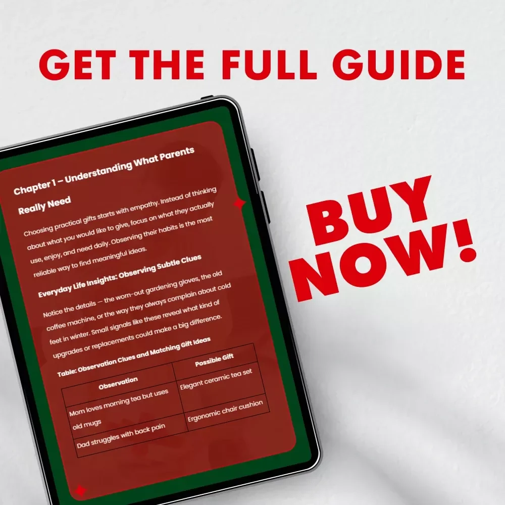 Gifts for Parents That Make Sense | Practical Gift Ideas eBook | How to Pick Practical Gifts for Parents | Thoughtful Guide for Choosing Useful, Meaningful Presents