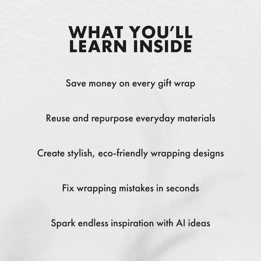 Creative & Budget-Friendly Gift Wrapping Hacks | DIY Wrapping Ideas, Eco Gift Wrap Guide, Holiday Packaging Tips, Money-Saving eBook for Beautiful Presents