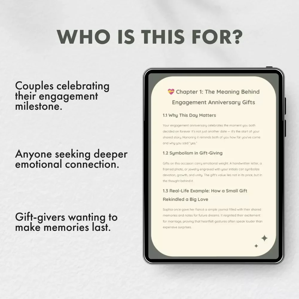 Everlasting Moments | A Complete Guide to Meaningful Engagement Anniversary Gifts | Digital Download eBook for Couples, Love Celebrations & Gift Inspiration