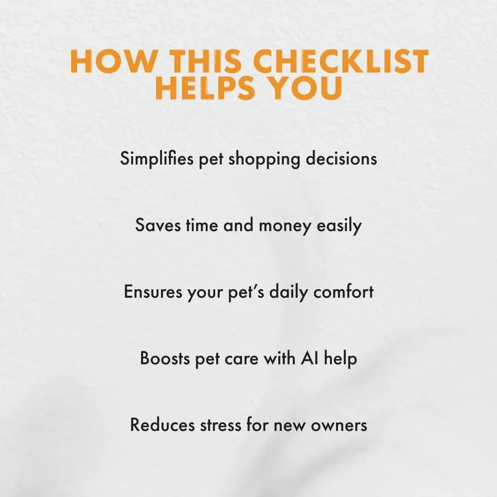 The Quick Pet Shopping Sprint Checklist | Instant Download Guide for New Pet Owners | what to buy a pet quickly | Printable Pet Essentials List for Fast Pet Prep