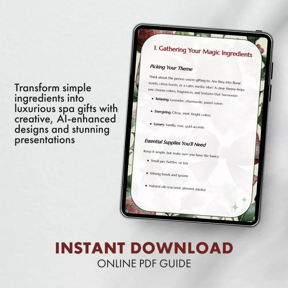 Crafting Your DIY Spa Gift | How to Create a DIY Spa Gift Guide | Digital Download eBook for Handmade Relaxation Gifts & Self-Care Creations