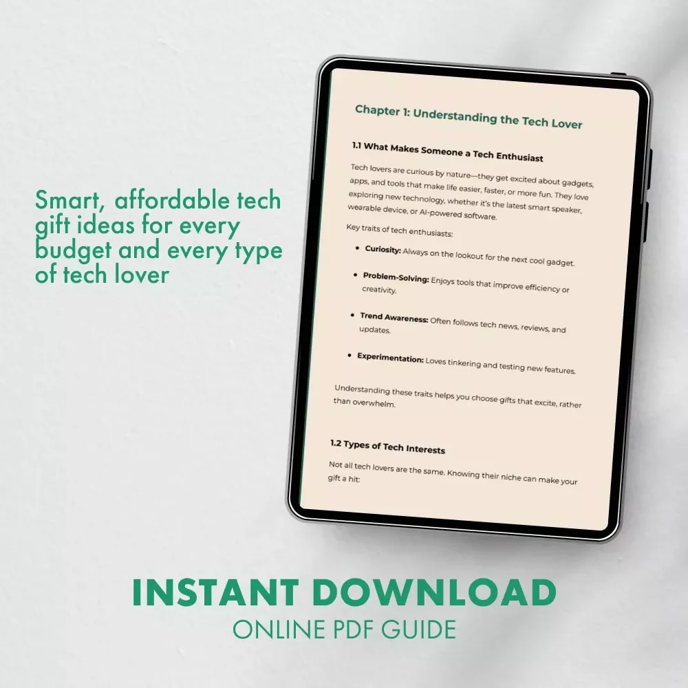 Smart Tech Gifts Without Breaking the Bank | Budget-Friendly Guide for What to Get Someone Who Likes Tech on a Budget | Digital eBook & Gift Ideas for Tech Lovers