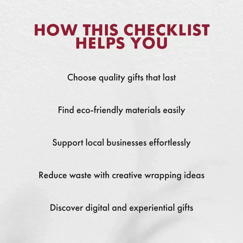 The Ultimate Eco-Friendly Gift Checklist - Sustainable Gift Ideas & Eco-Conscious Shopping Guide