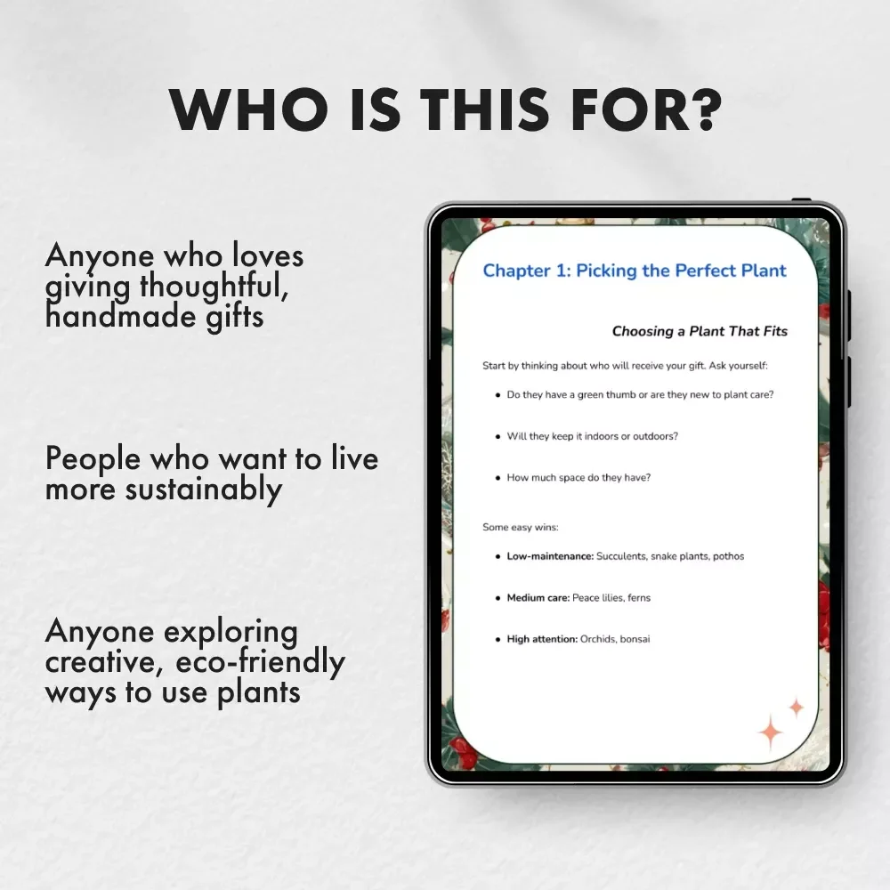 Green Gifts Made Simple | Eco-Friendly Plant Gift Guide, DIY Container Ideas & AI Design Tips | Digital Download eBook for Sustainable Gifting