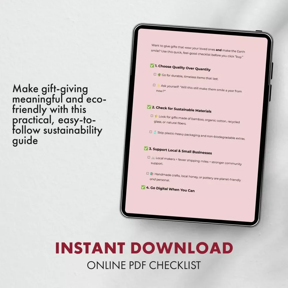 The Ultimate Eco-Friendly Gift Checklist - Sustainable Gift Ideas & Eco-Conscious Shopping Guide