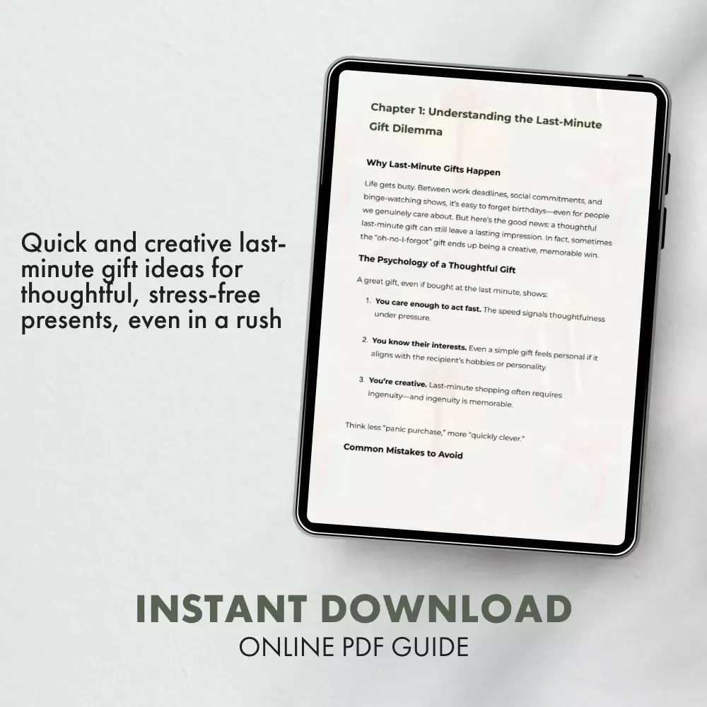 Oops! Forgot a Birthday? 50 Genius Last-Minute Gift Ideas - eBook & Guide for Thoughtful, Quick, and Creative Presents