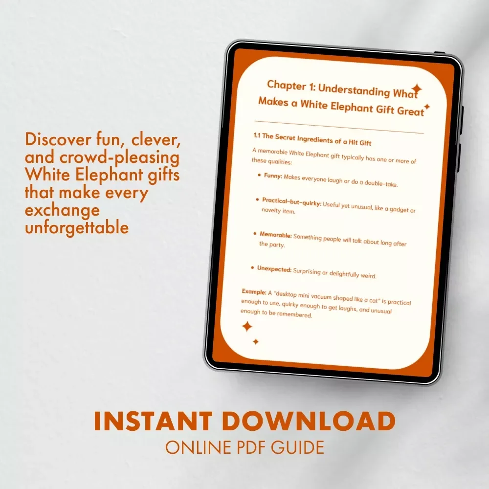 Best White Elephant Gift Ideas | Ultimate Digital Guide for Fun, Funny & Unique Holiday Gifts | Best White Elephant Gift Idea Inspiration for Parties, Work & Family