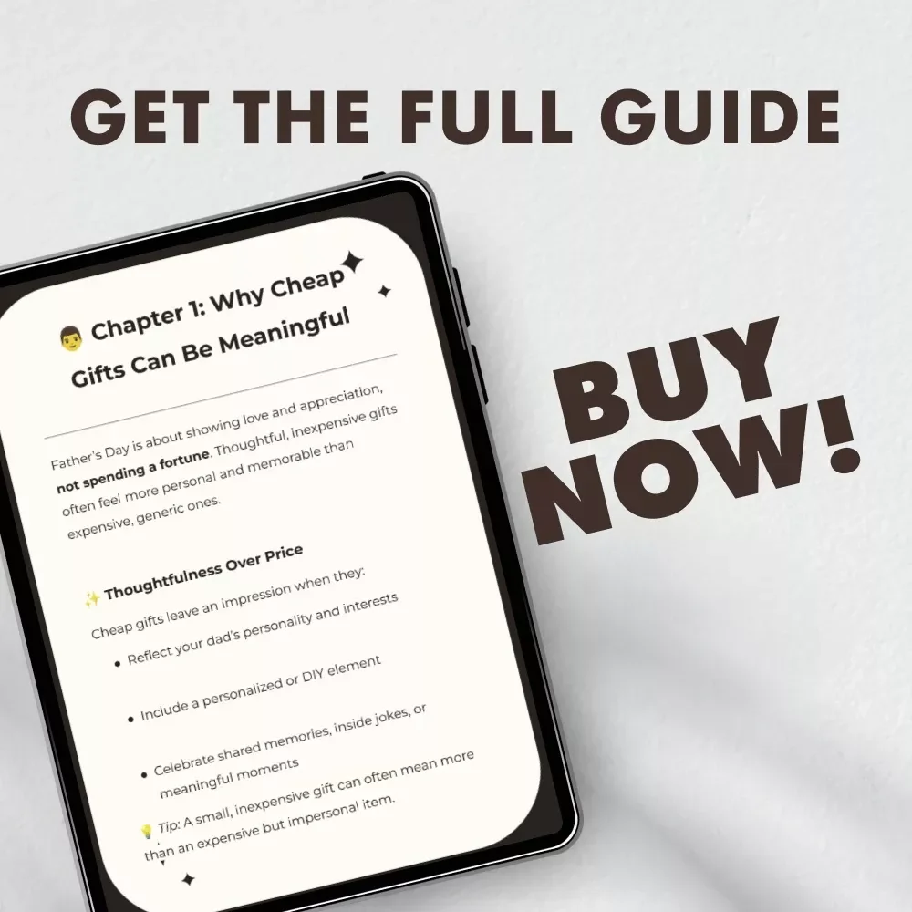 Small Budget Father’s Day Gifts | Cheap Father’s Day Gifts Guide | Affordable, Thoughtful Gift Ideas for Dad | Digital Download eBook & Checklist