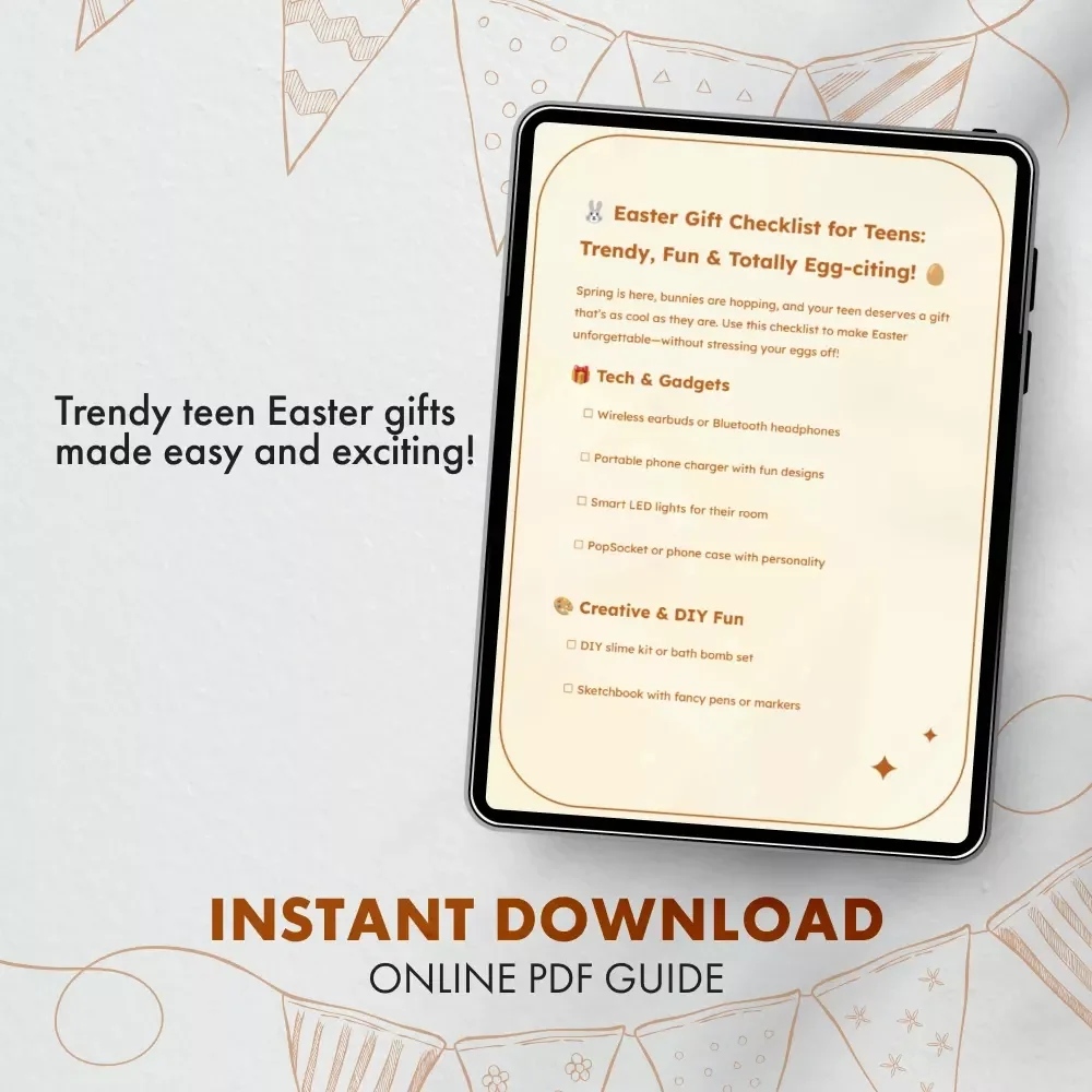 Easter Gift Checklist for Teens: Trendy, Fun & Totally Egg-citing! | Printable Digital Download | Easter Gifts for Teens | Teen Easter Basket Ideas | DIY Teen Gift Planner