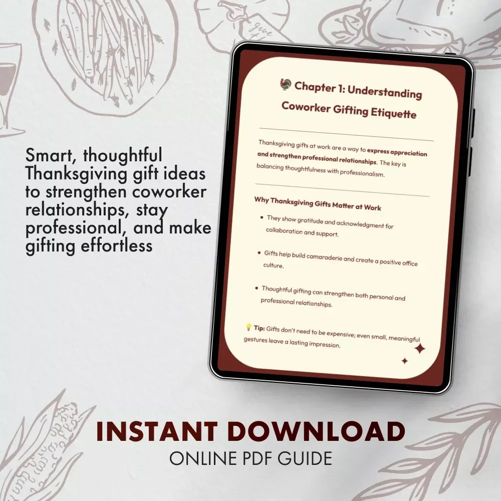 Picking Thanksgiving Gifts for Coworkers | How to Pick Gifts for Coworkers for Thanksgiving | Digital Guide for Office Gift Etiquette, Budgeting & Creative Ideas