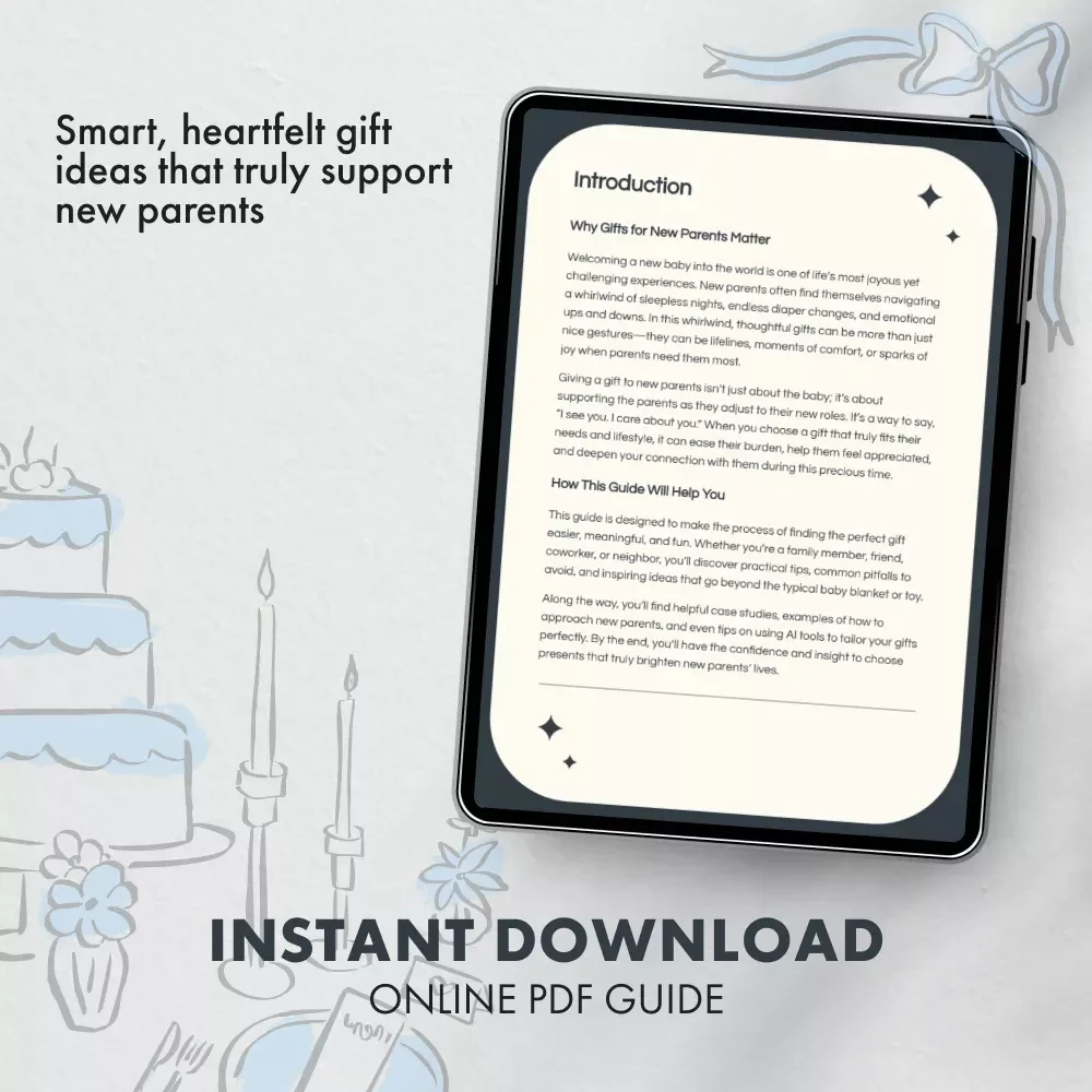 Finding the Perfect Presents for New Parents | eBook Guide on How to Find Gifts for New Parents | Digital Download for Thoughtful Gift-Giving Inspiration