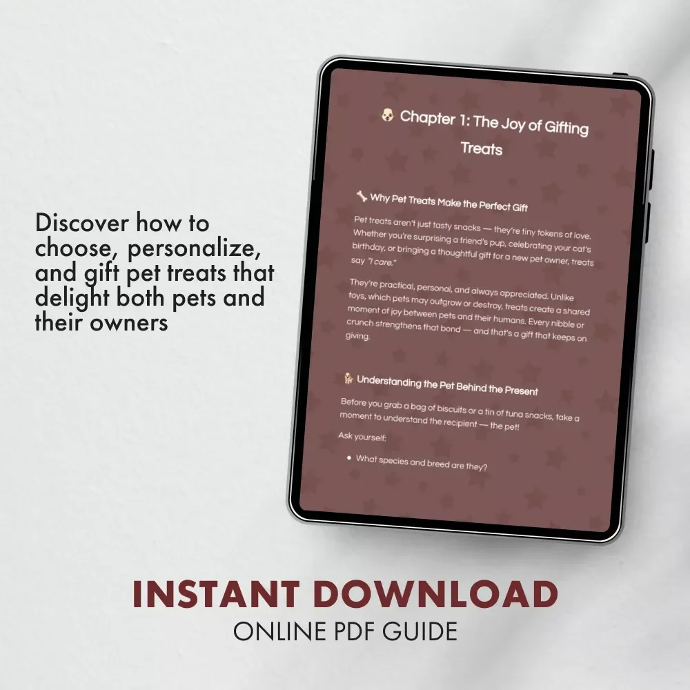 How to Pick the Perfect Pet Treats to Give as Gifts | Digital Guide for Pet Lovers, Gift Givers & Small Pet Businesses | Learn How to Pick Treats for Pets to Give as a Gift