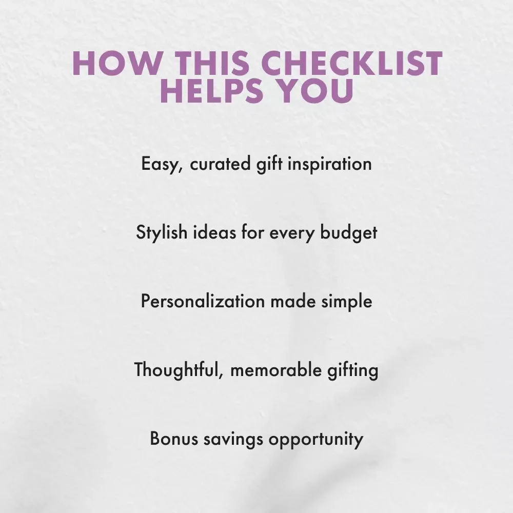 Graduation Gifts Checklist for Her | Ultimate Digital Download Gift Guide | Perfect Graduation Gifts for Her | Printable Checklist for Thoughtful & Unique Presents