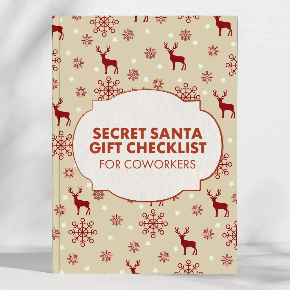 Secret Santa Gift Checklist for Coworkers | Printable Holiday Gift Guide | Fun & Easy Secret Santa Gift Ideas for Coworkers | Digital Download