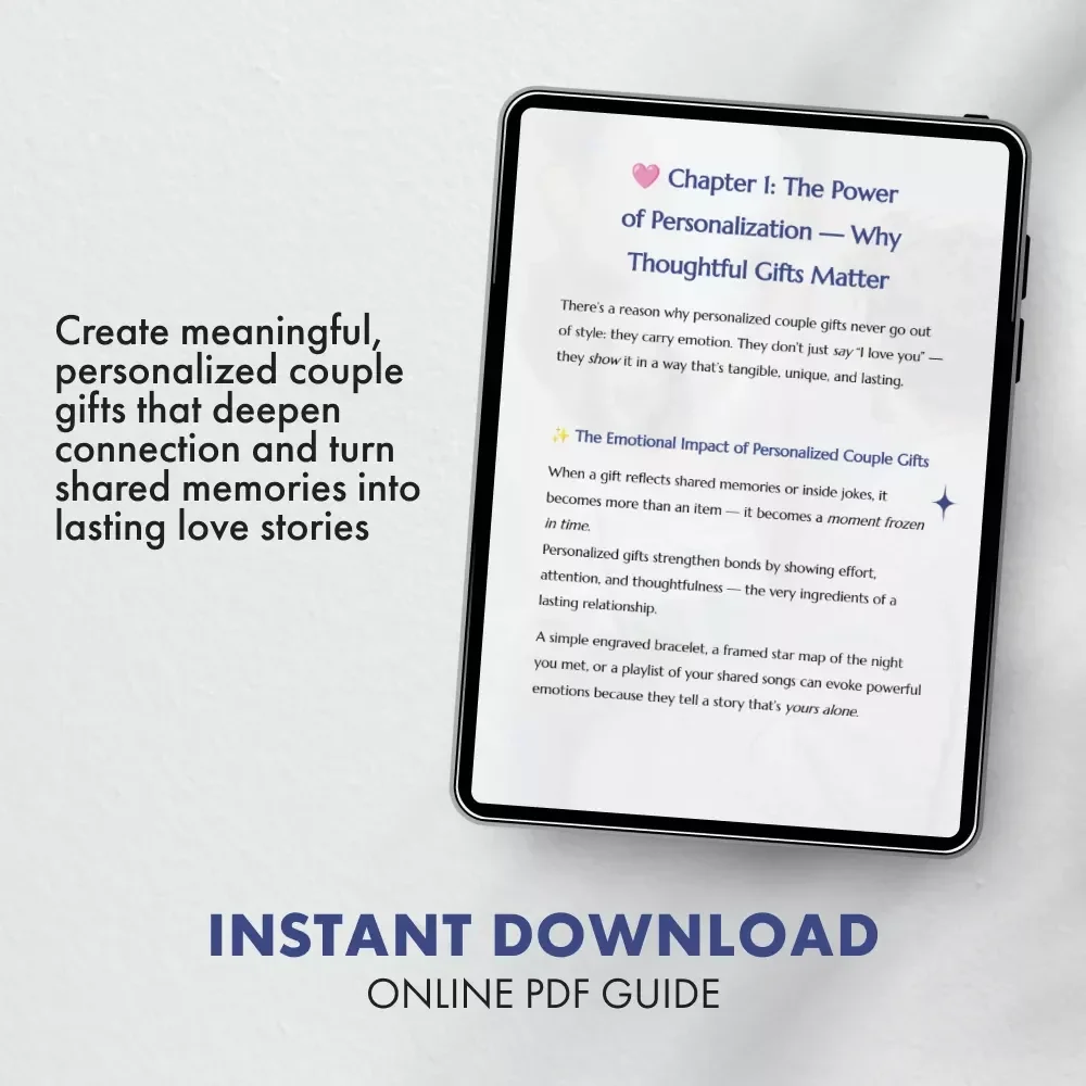 Personalized Couple Gifts That Tell Your Love Story | Romantic Gift Ideas, Relationship Guide & Custom Gift Inspiration eBook for Meaningful Moments