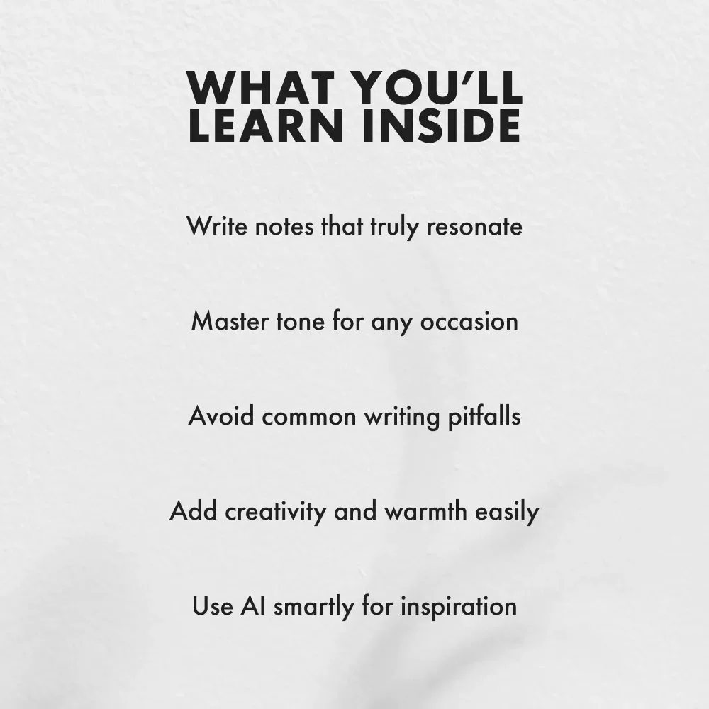 A Friendly Guide to Thoughtful Gift Messages | How to Write Thoughtful Gift Notes eBook for Heartfelt Occasions | Digital Download for Personalized Gift Messages, Gratitude Notes & Special Moments