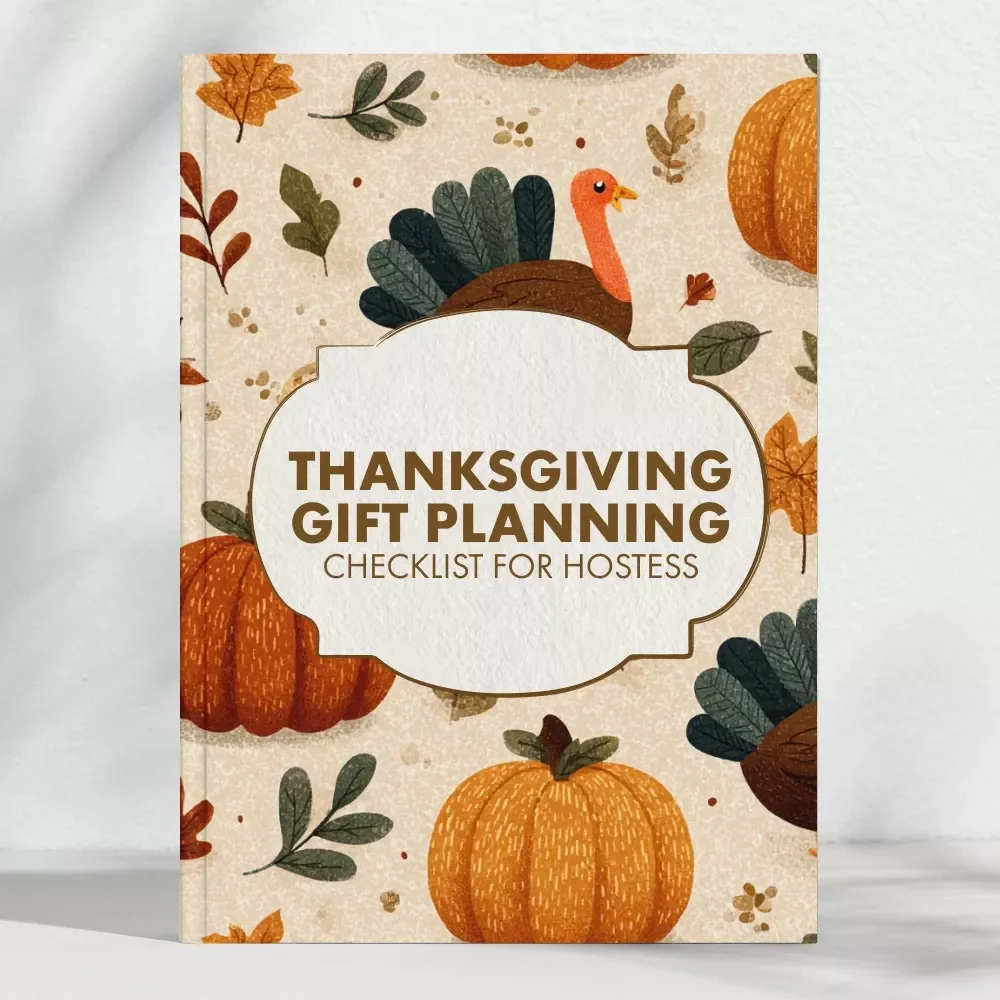 Hostess Gift Planner for Thanksgiving | Printable Checklist for Hostess Gifts for Thanksgiving | Holiday Gift Planning Guide | Digital Download