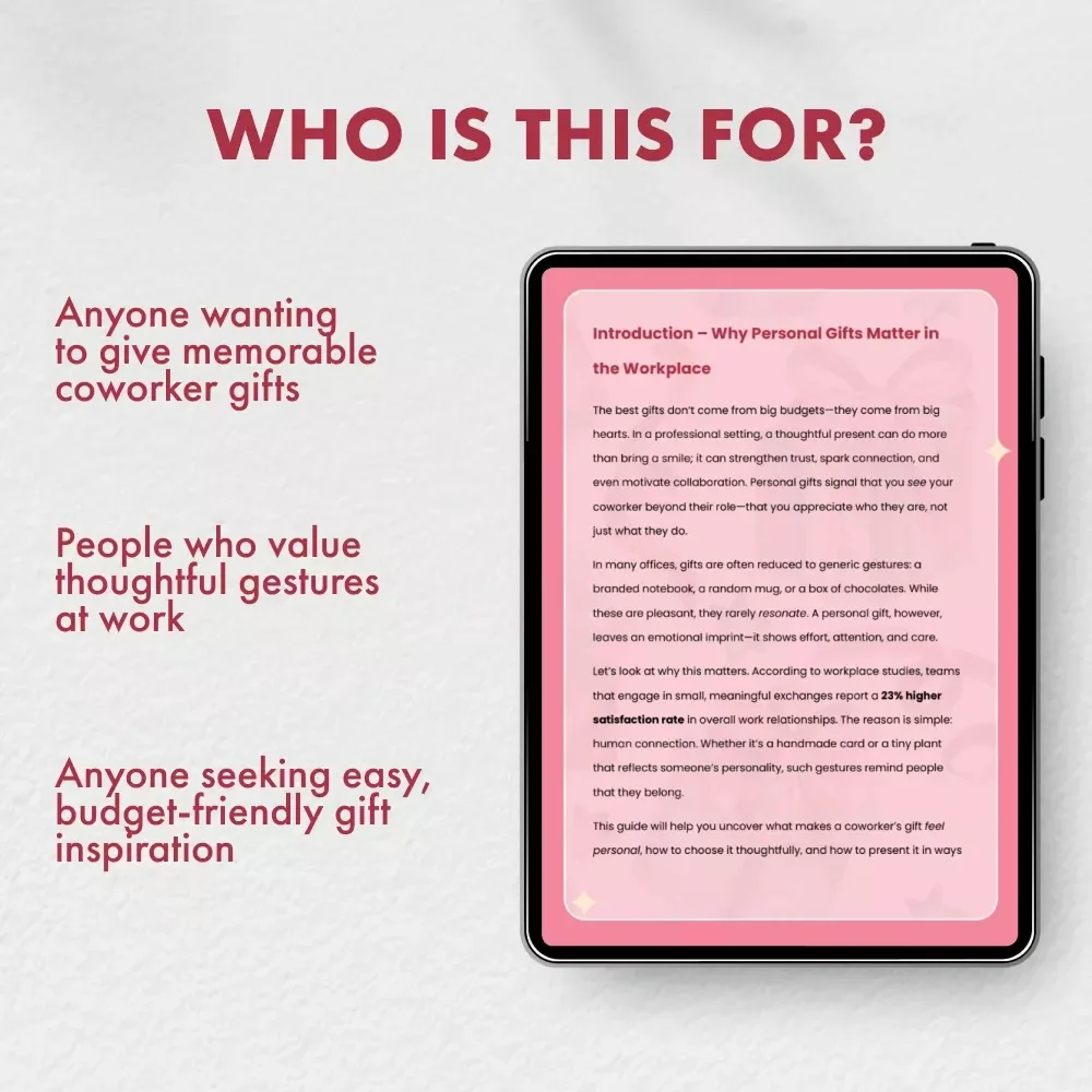 How to Find Coworker Presents That Feel Personal | Digital Guide for Meaningful Workplace Gift Ideas | Learn How to Find Gifts for Coworkers That Feel Personal