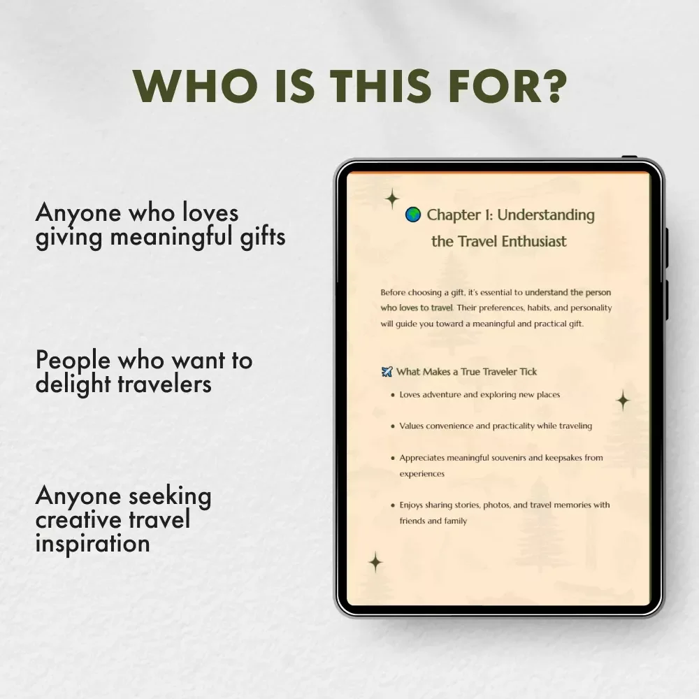 Gifts for People Who Love to Travel | Digital Guide for Choosing the Perfect Gift for a Person Who Likes to Travel | Printable eBook for Wanderlusters & Globetrotters
