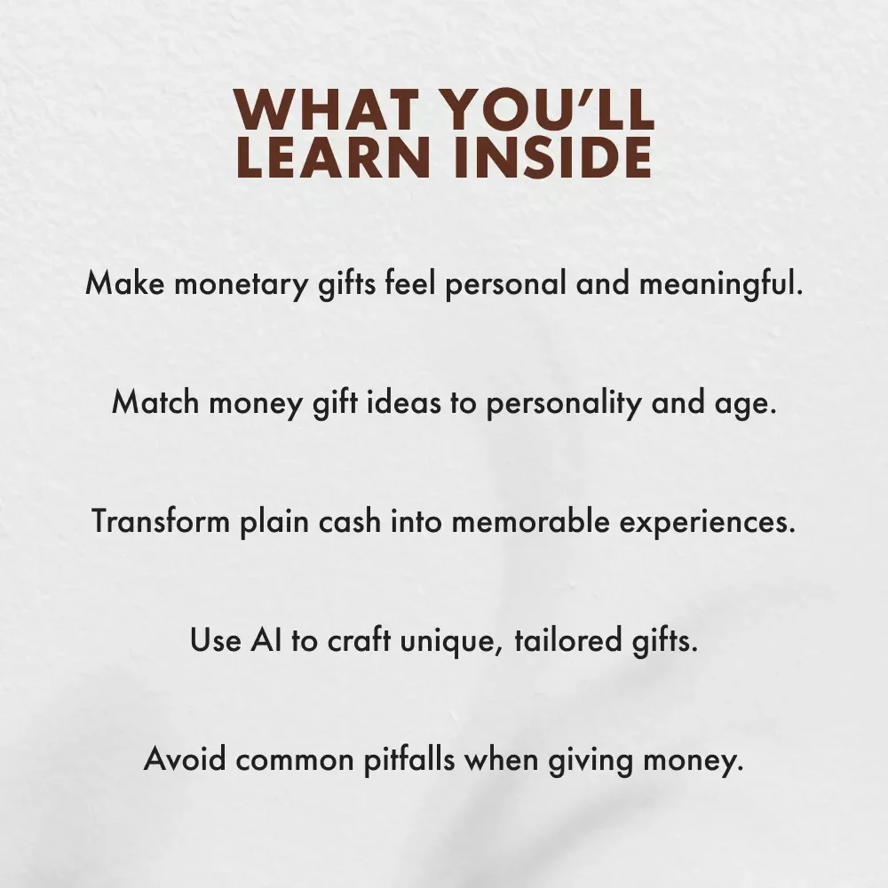 Creative Ways to Give Money as a Gift | Unique Digital Guide for Fun & Meaningful Cash Gift Ideas | Creative Presentation & Personalization Tips